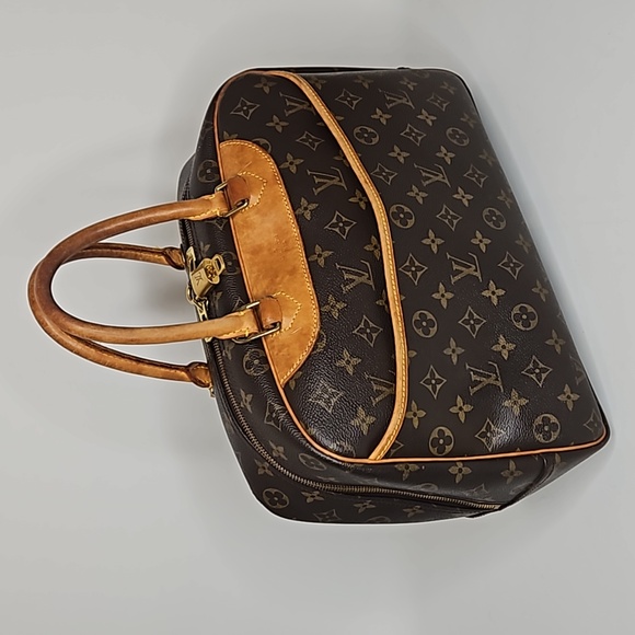 Authentic Louis Vuitton LV Deauville Monogram Handbag Tote Dust bag Lock Key - Picture 1 of 17